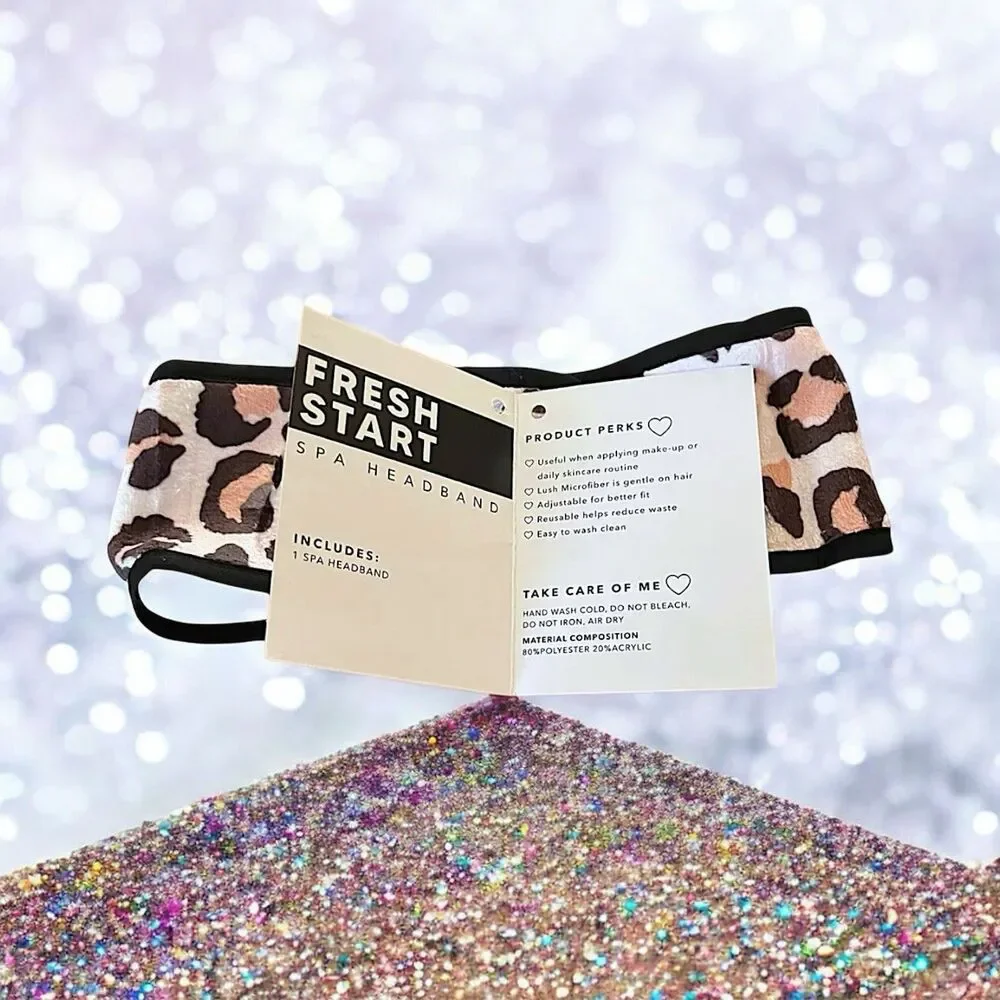 SIMPLE SATCH Spa Headband In Leopard Brand New In Package